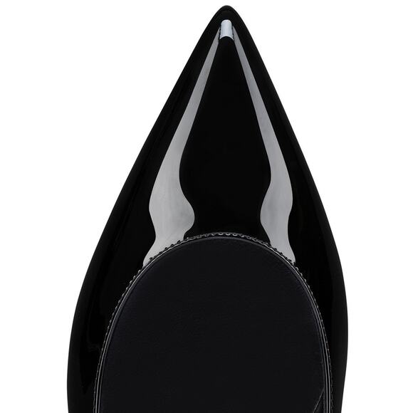 Christian Louboutin Hot Chickita Sling Flat Black Patent Slingback Ballet 38.5 - Picture 7 of 14